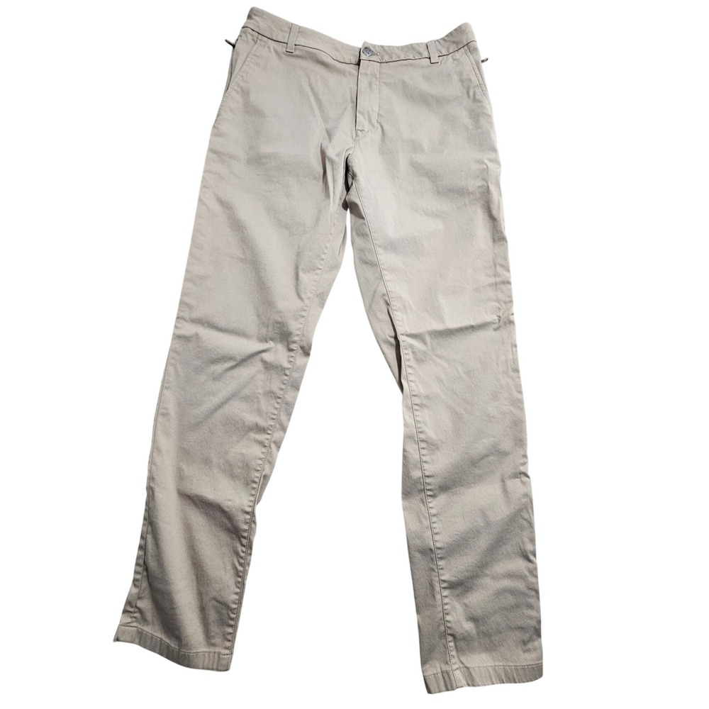 Birddogs Mens Khaki Chino Pants 32x32 Performance Stretch Cotton Nylon Blend